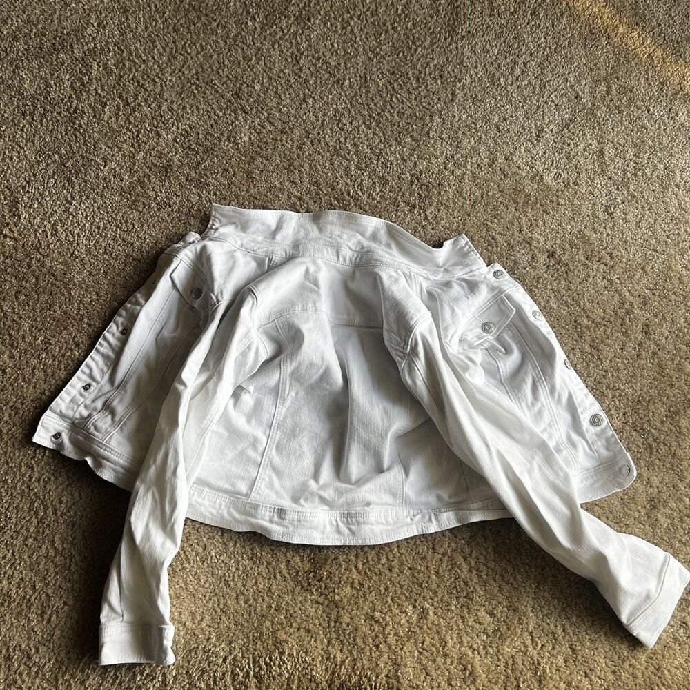 Cat And Jack Girls Large 10/12 White Denim Jacket